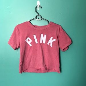 PINK victorious secret shrunken t-shirt
